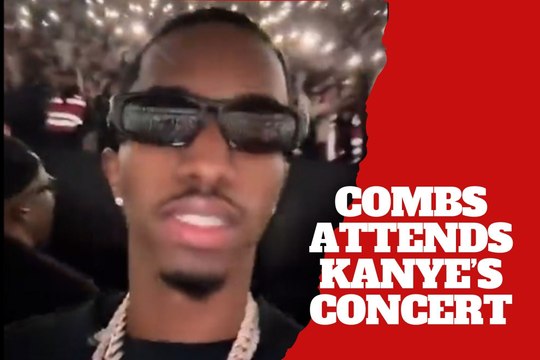 King Combs shows off at a Kanye West concert in Mexico City