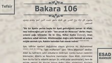 Esad Mansur - Bakara Suresi Tefsiri 106