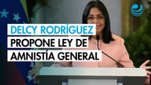 Delcy Rodríguez anuncia proyecto de ley de amnistía general para Venezuela