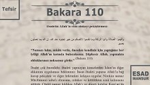 Esad Mansur - Bakara Suresi Tefsiri 110