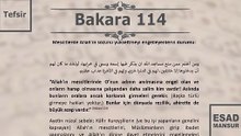 Esad Mansur - Bakara Suresi Tefsiri 114