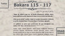 Esad Mansur - Bakara Suresi Tefsiri 115-117