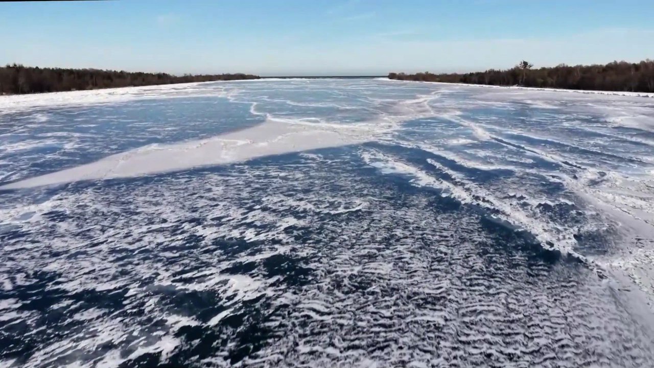 Europe's largest rivers frozen over: never-before-seen images