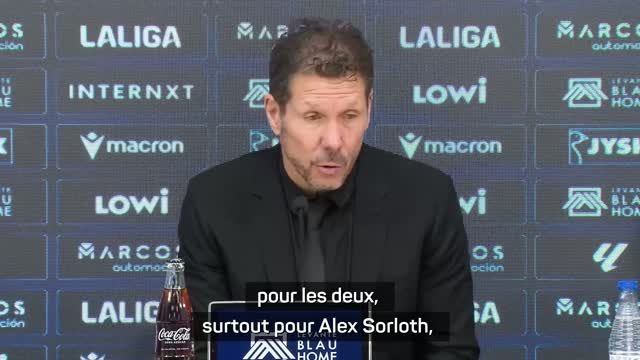 Atlético - Simeone : "C'est beaucoup, deux jours..."
