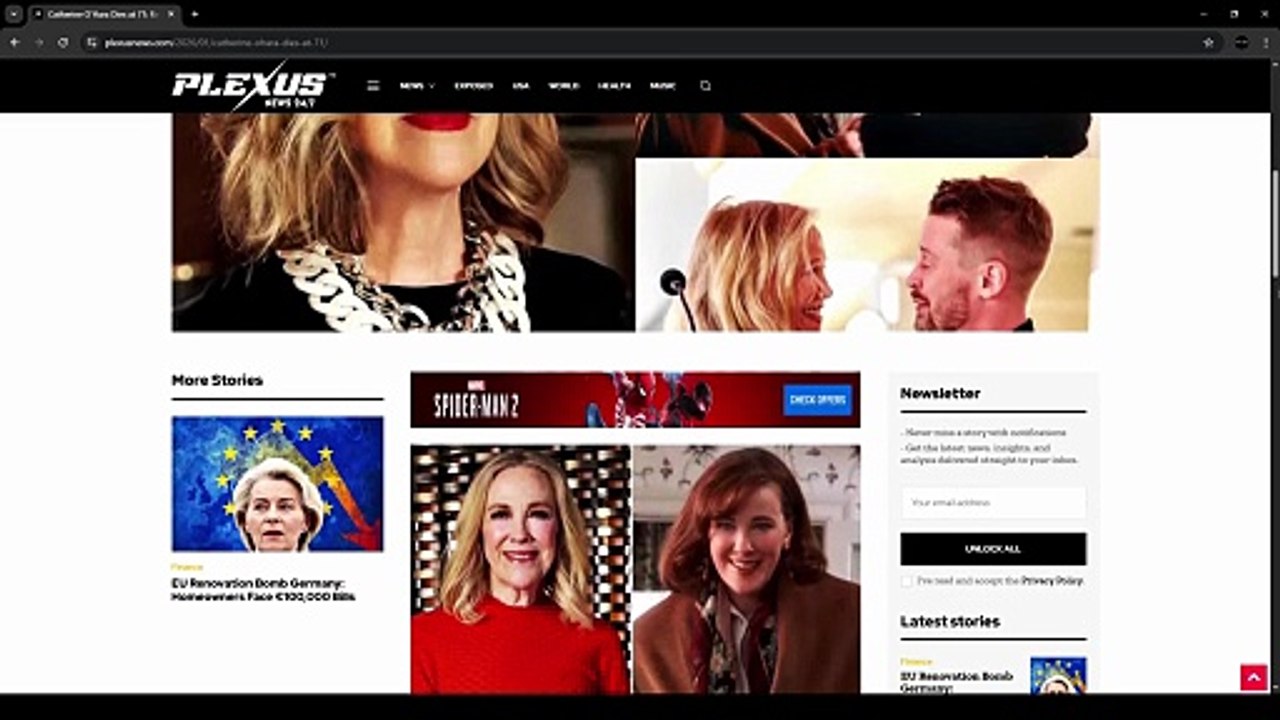 Plexus News: Catherine O’Hara Dies at 71