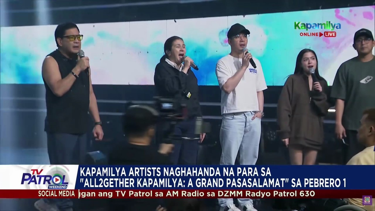 February 1, 2026 — Angeline Quinto & Erik Santos in TV Patrol for the 'ALL2gether Kapamilya: A Grand Pasasalamat' on the ASAP stage 🎤✨