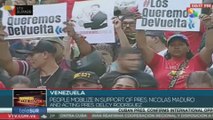 People mobilize in support of Pres. Maduro and acting Pres. Rodriguez
