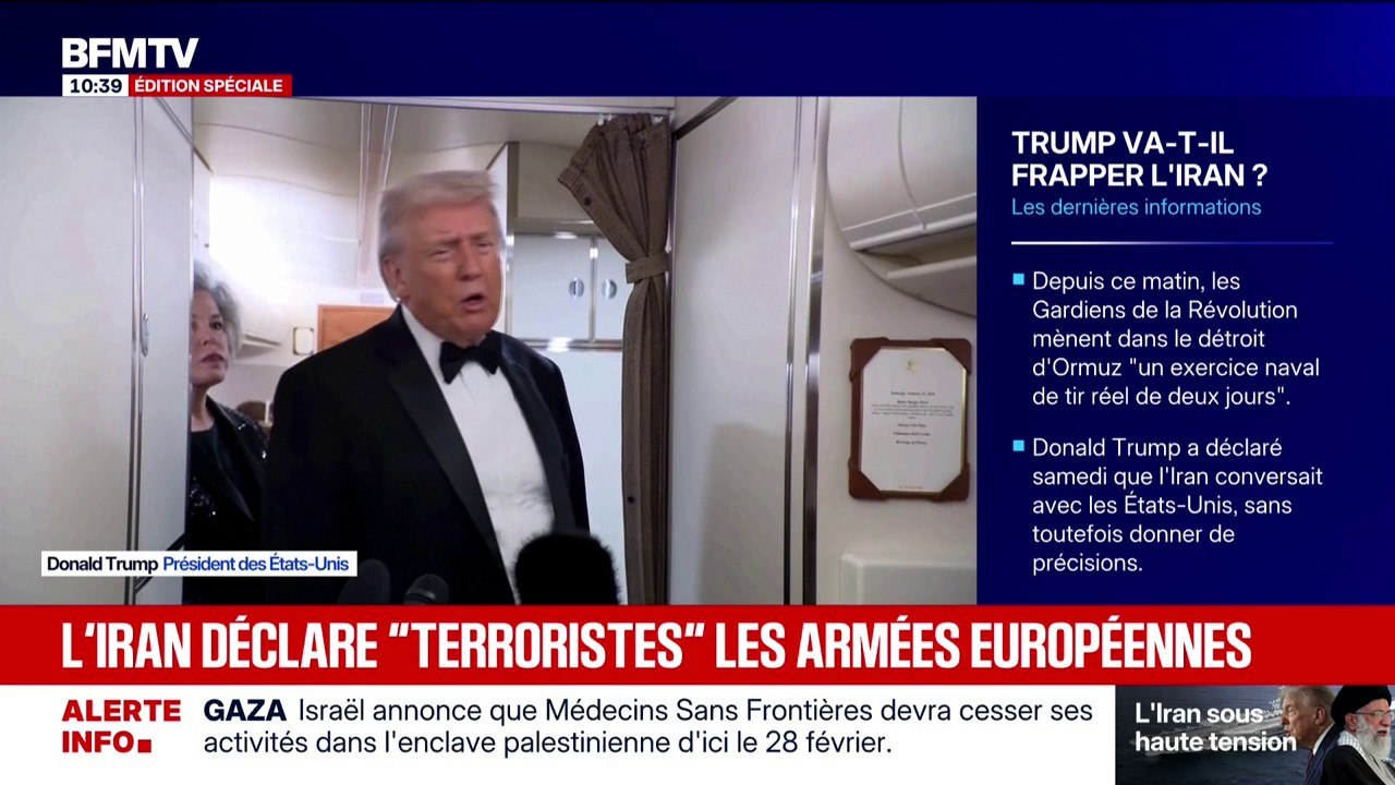 Tensions États-Unis/Iran: "L'Iran nous parle... nous verrons bien", lance Donald Trump