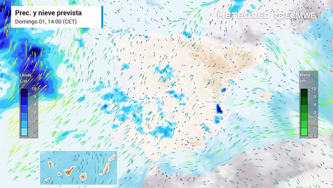 Se aproximan lluvias muy cuantiosas en Andalucía