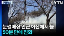 눈썰매장 인근 야산 불...주차장 돌진 사고도 / YTN