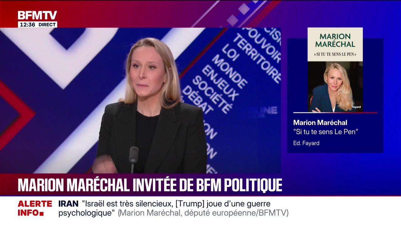 "Éric Zemmour voulait me pousser à attaquer Jordan Bardella", déplore Marion Maréchal, députée européenne