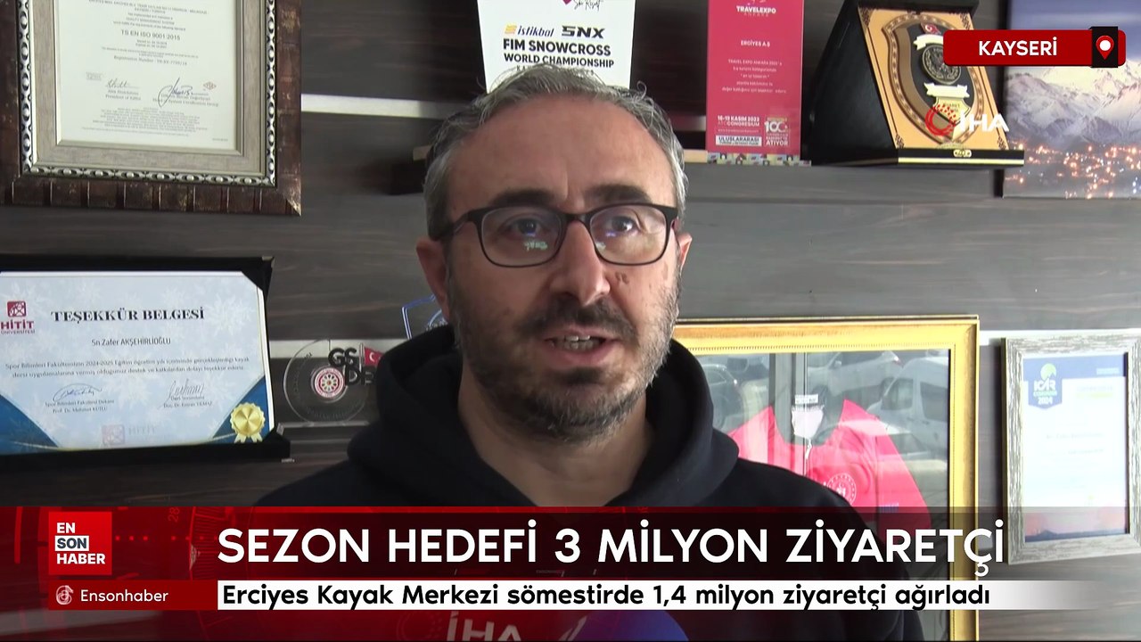 Erciyes Kayak Merkezi sömestirde 1,4 milyon ziyaretçi ağırladı