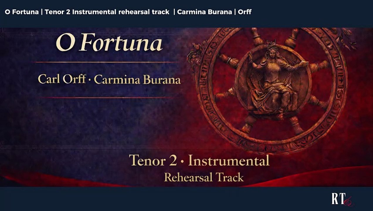 O Fortuna ( C. Orff  | Carmina Burana) Tenor 2 Instrumental rehearsal track