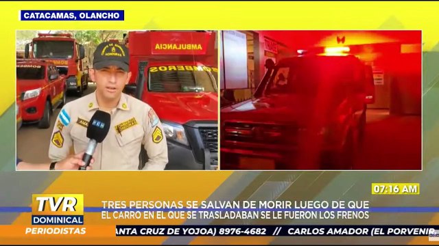 ACCIDENTE DE TRÁNSITO DEJA TRES PERSONAS HERIDAS ESTA MADRUGADA EN CATACAMAS