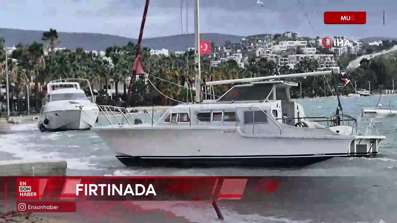Muğla Bodrum’da 8 tekne kıyıya sürüklendi