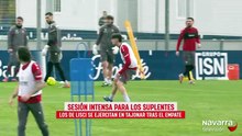 Osasuna se ejercita tras el empate con el Villarreal