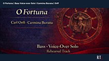 O Fortuna ( C. Orff | Carmina Burana ) Bass Voice-over Solo