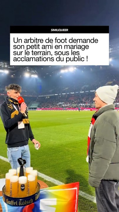 🏳️‍🌈 Moment historique au FC Cologne ! L’arbitre Pascal Kaiser a demandé son compagnon Moritz en mariage… sous les applaudissements du stade !