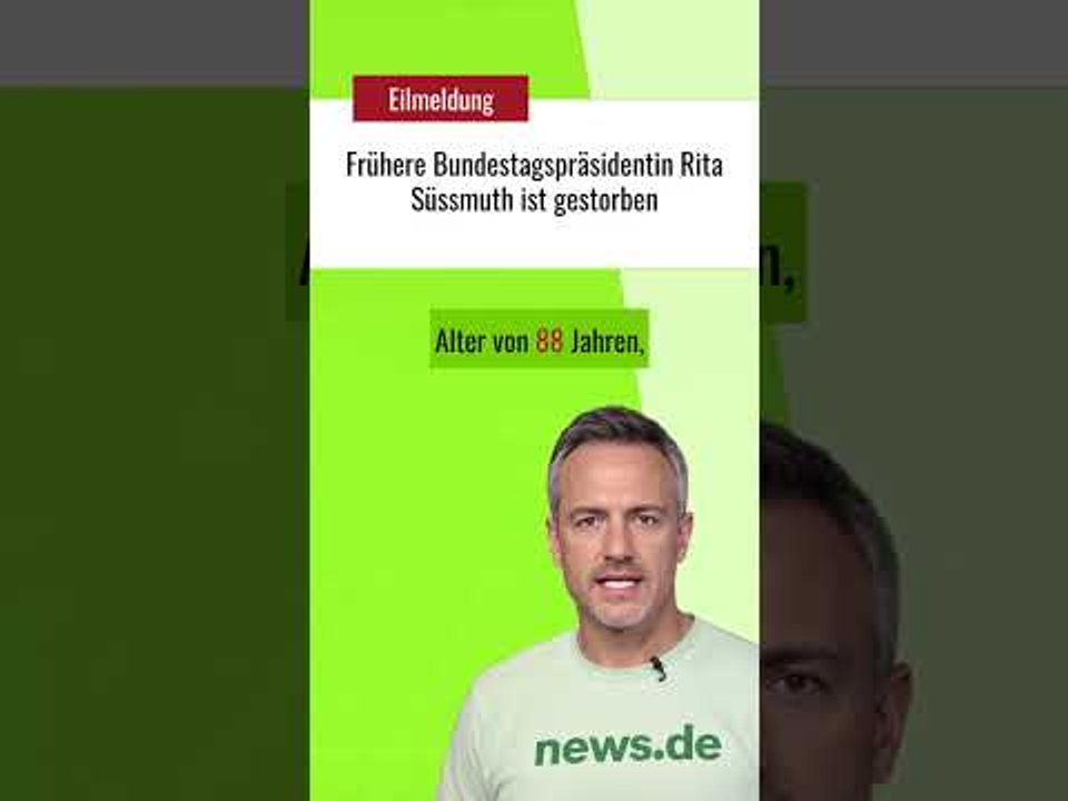 Frühere Bundestagspräsidentin Rita Süssmuth ist gestorben