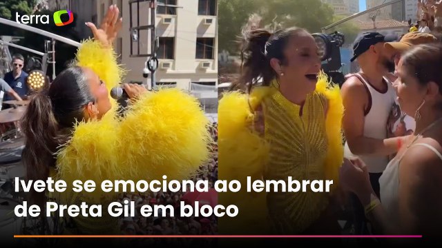 Ivete Sangalo puxa bloco no Rio pela 1ª vez e se emociona ao lembrar de Preta Gil