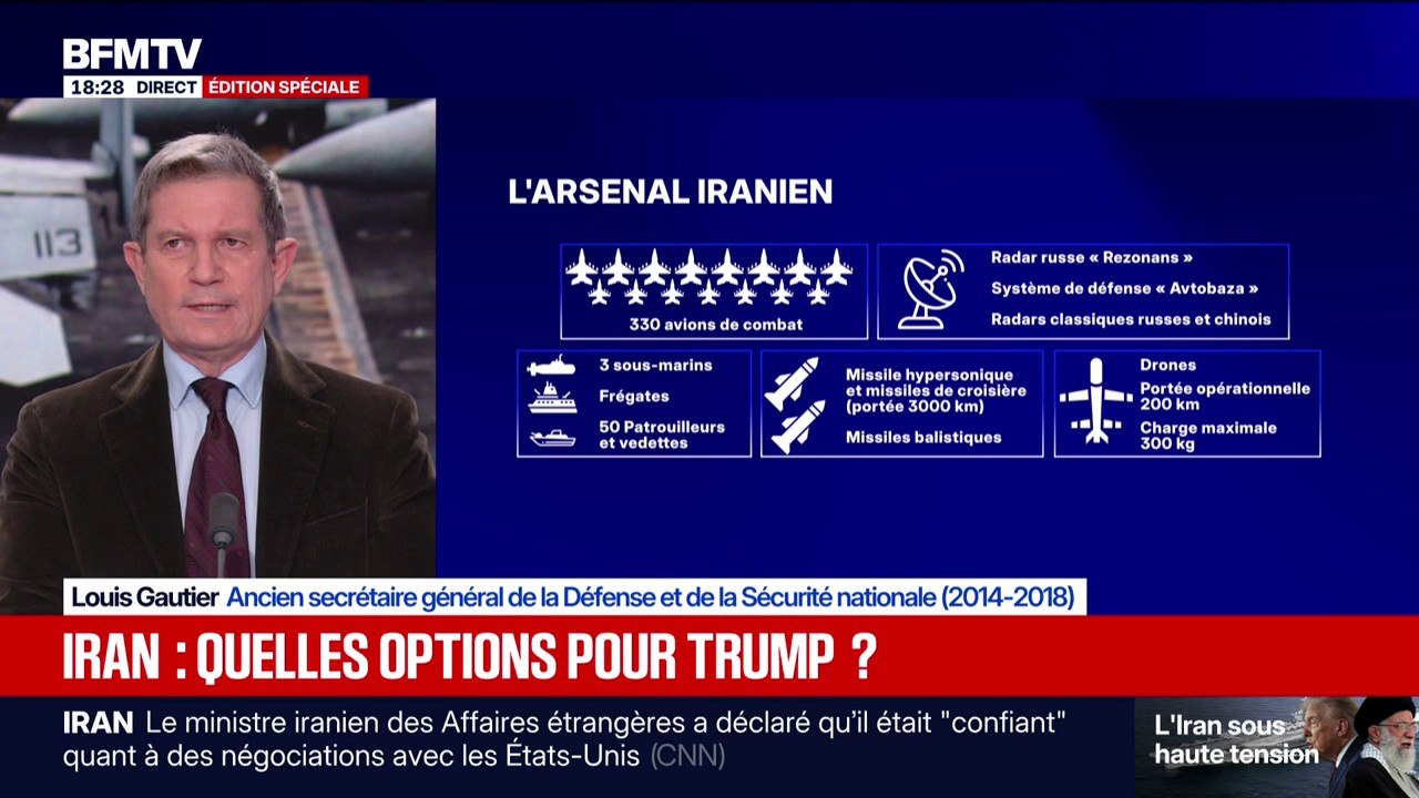 Tensions Iran/États-Unis: "Pour l'instant, on est dans une guerre des bluffs et une guerre des nerfs", constate Louis Gautier, ancien secrétaire général de la Défense et de la Sécurité nationale