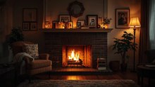 A Cozy Fireplace and a Warm Home Atmosphere to Relieve Stress & Sleep Well