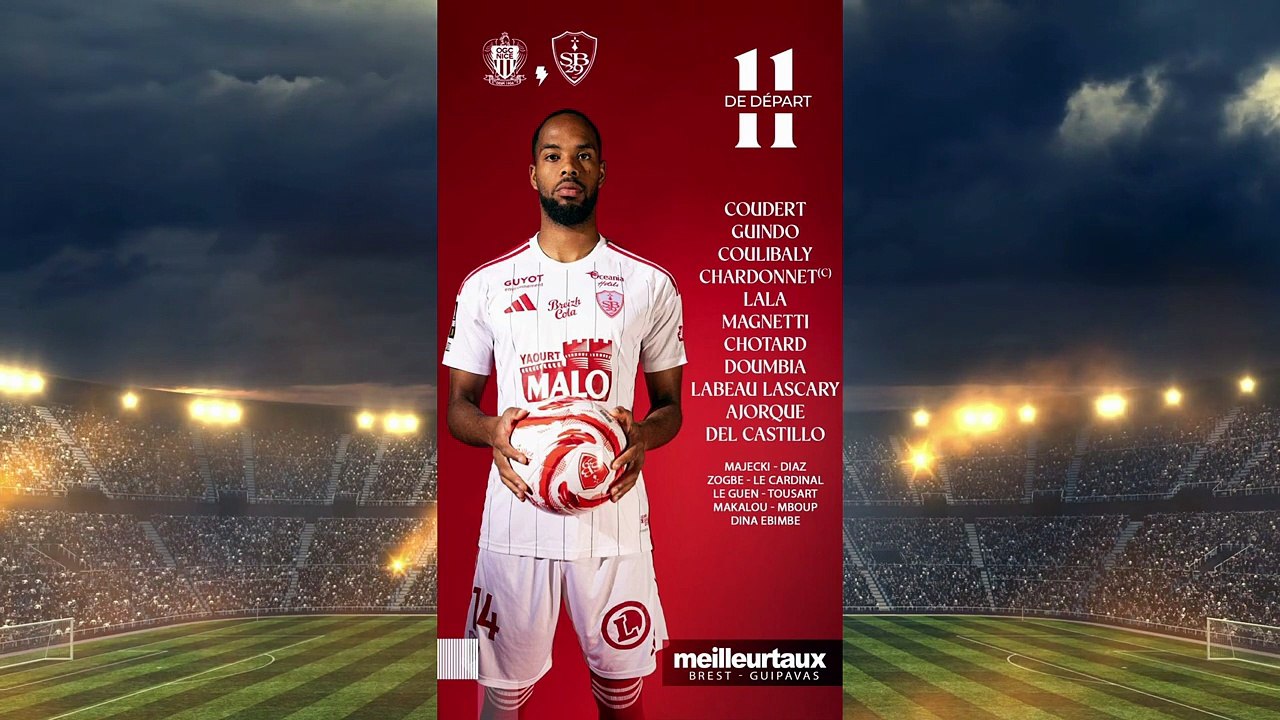 Nice - Brest | 2-2 | Résumé & Buts | Ligue 1 2025-26 | nice brest