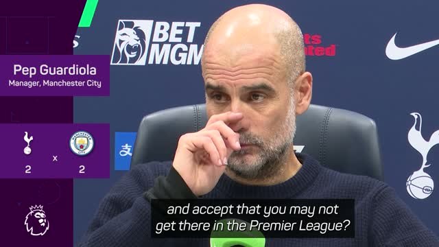 Guardiola rubbishes giving up title chase after Tottenham draw