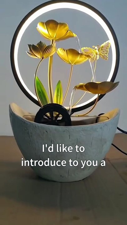 Desktop Fountain Zen Relaxation Led Light with Soothing Sounds Table Top Water Fountain