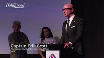 Capt. Erik Scott Presents CORE Co-Founders Sean Penn & Ann Lee With Philanthropic Organization of the Year | Social Impact Fund & THR Social Impact Summit