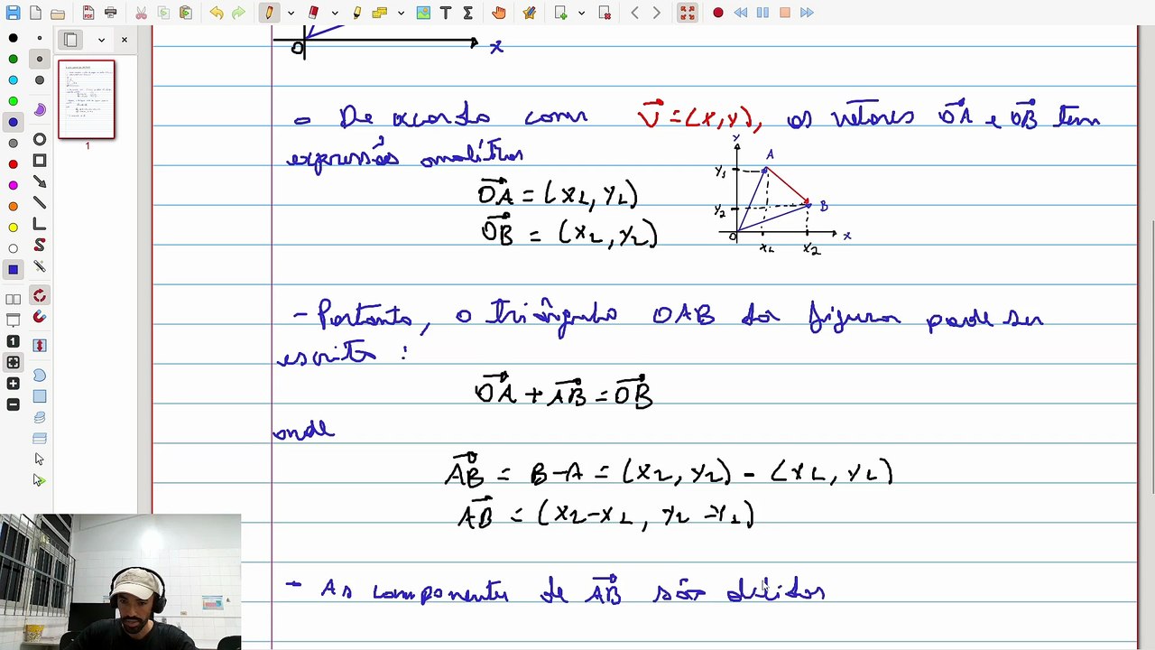 Vetor definido por dois pontos; Exemplo | VET&GEO-A2.11