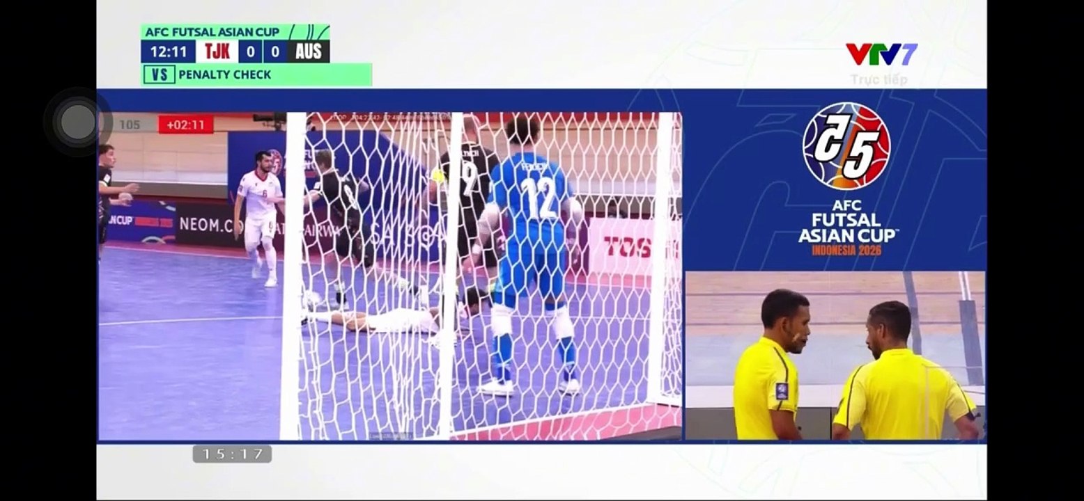 Highlight VTV7 | Futsal Tajikistan 🇹🇯 1-1 Futsal Australia 🇦🇺 | Bảng C - VCK Futsal Châu Á năm 2026