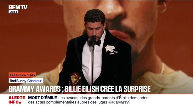 LA CULTURE D'ALIX - Nous ne sommes pas des sauvages : Récompensé du Grammy Award de l'album de l'année, Bad Bunny dénonce la police de l'immigration américaine