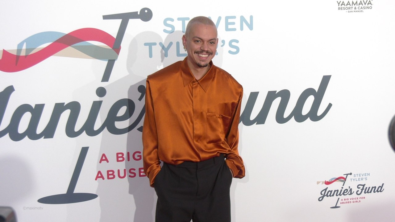 Evan Ross on the red carpet at Steven Tyler's 7th annual GRAMMY Awards viewing party