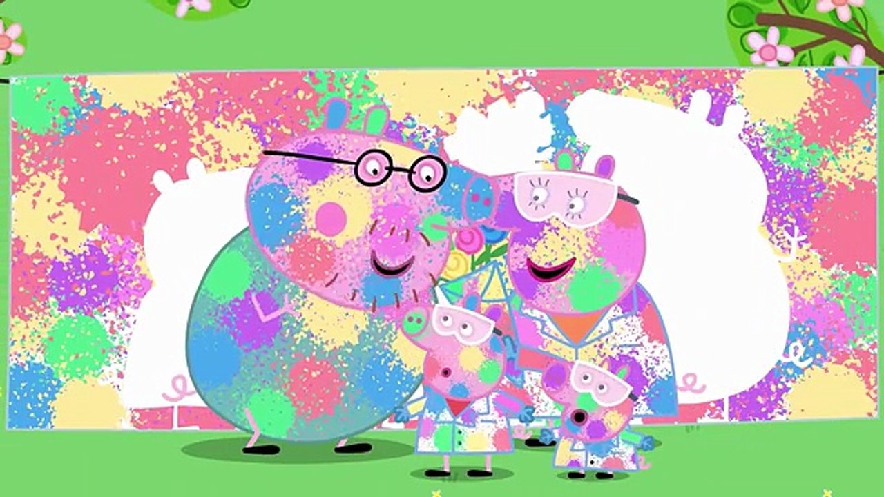 Peppa Pig ATTACKS Mummy Pig with Paint!🎨Giant Rainbow Painting|Tales Full Episodes | Cartoon| 20 Min