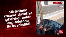Sivas'ta sürücünün kazaya davetiye çıkardığı anlar cep telefonu ile kaydedildi