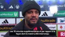 Kompany regrette le nombre d'interruptions après le nul contre Hambourg