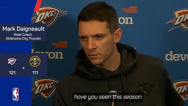 Reigning MVP SGA still improving - Daigneault after Thunder win