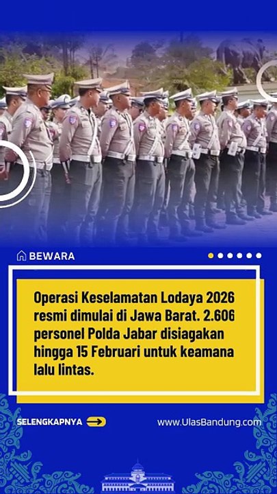 Operasi Keselamatan Lodaya 2026 Dimulai, 2.606 Personel Polda Jabar Siaga!