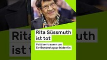 Rita Süssmuth ist tot: "Ihre Stimme wird fehlen“ – Politiker trauern um Ex-Bundestagspräsidentin