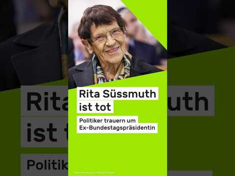 Rita Süssmuth ist tot: 'Ihre Stimme wird fehlen“ – Politiker trauern um Ex-Bundestagspräsidentin