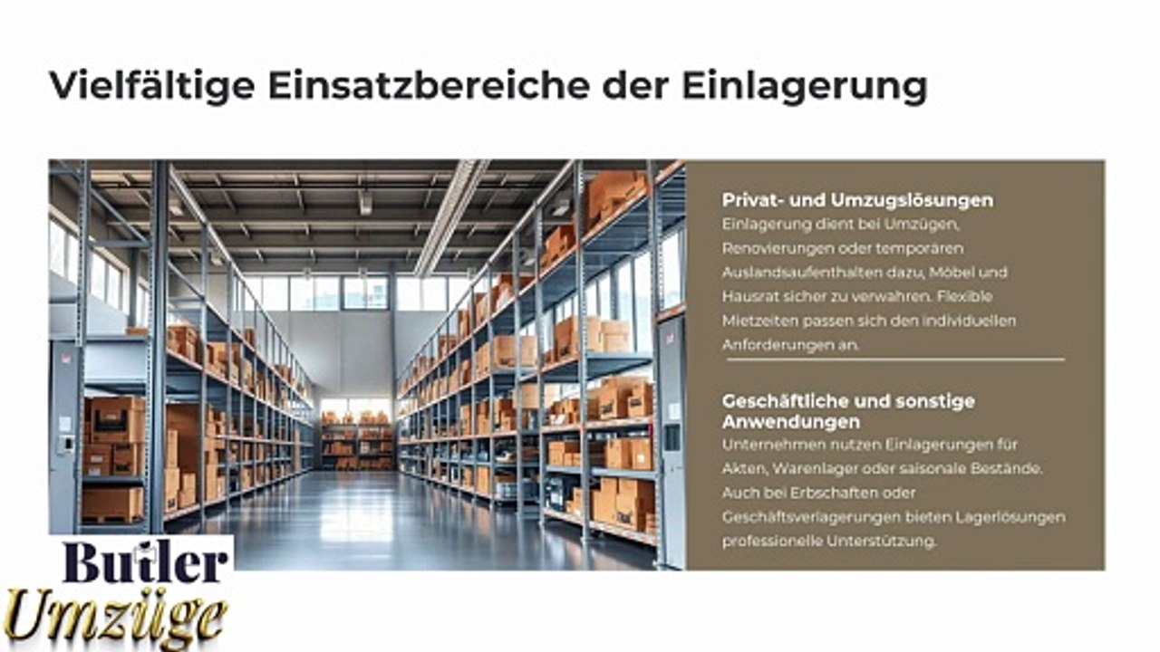 Zukunftssichere Lagerlösungen mit Butler Umzüge GmbH