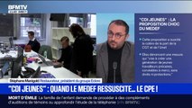 CDI spécial jeunes proposé par le Medef: “Le parallèle avec le CPE de 2006 n’est pas le bon”, selon Stéphane Manigold, restaurateur et président du groupe Eclore
