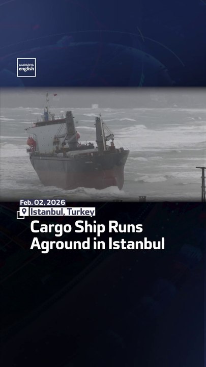 Cargo Ship Runs Aground In Istanbul