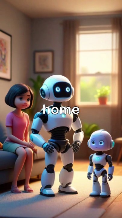 Family with Robot