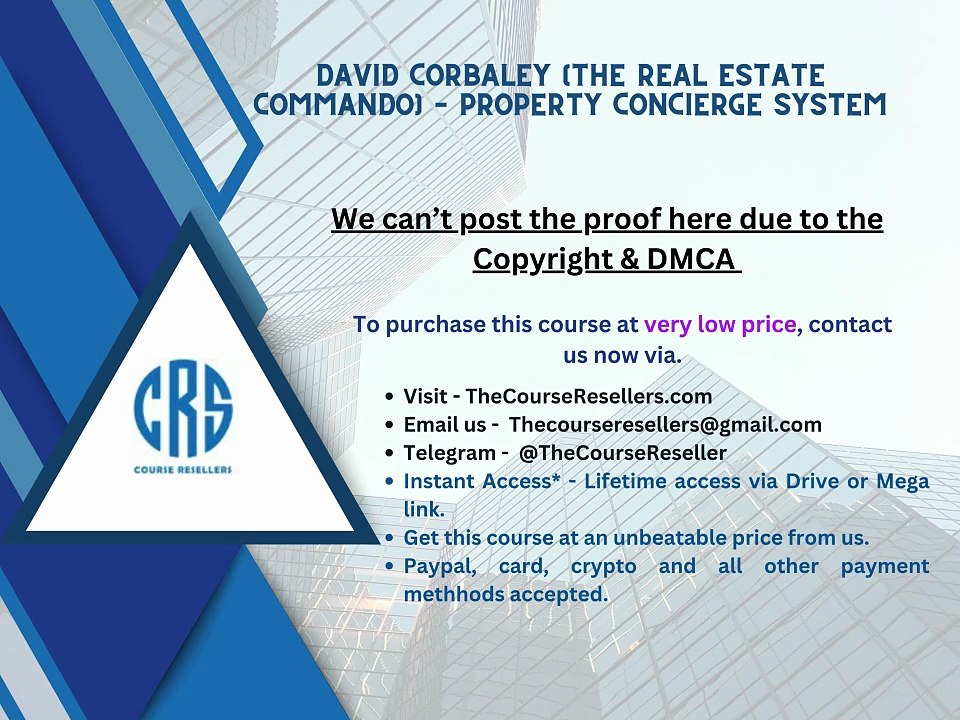Thecourseresellers.com - David Corbaley (The Real Estate Commando) – Property Concierge System