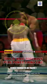 George Foreman UNLEASHES 4 BOMBS! One shot DROPS Joe Frazier!