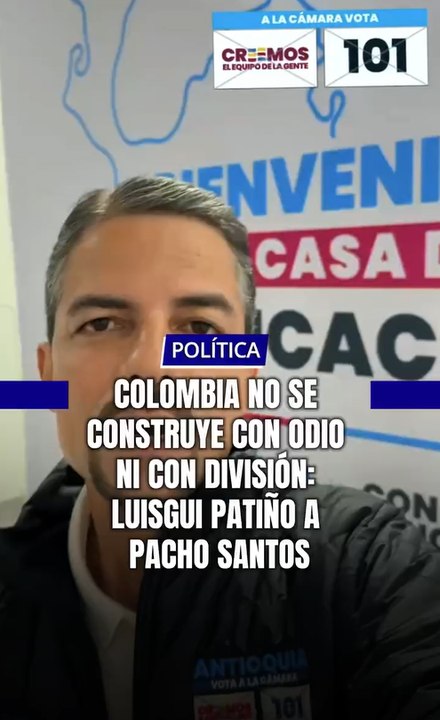 Luisgui Patiño respondió a los recientes señalamientos de Pacho Santos en contra de Creemos el movimiento del Alcalde Fico Gutiérrez.