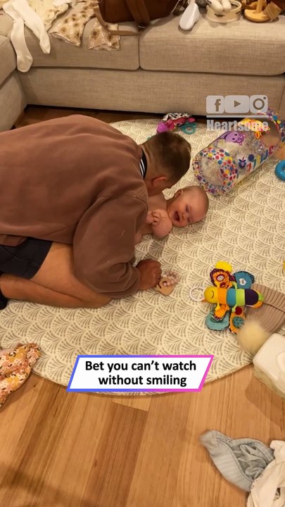 Dad’s Tickling Turns Baby’s Giggles Into Pure Joy – You’ll Smile!|| Heartsome 💖