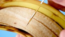 How To Slice A Banana Without Peeling It